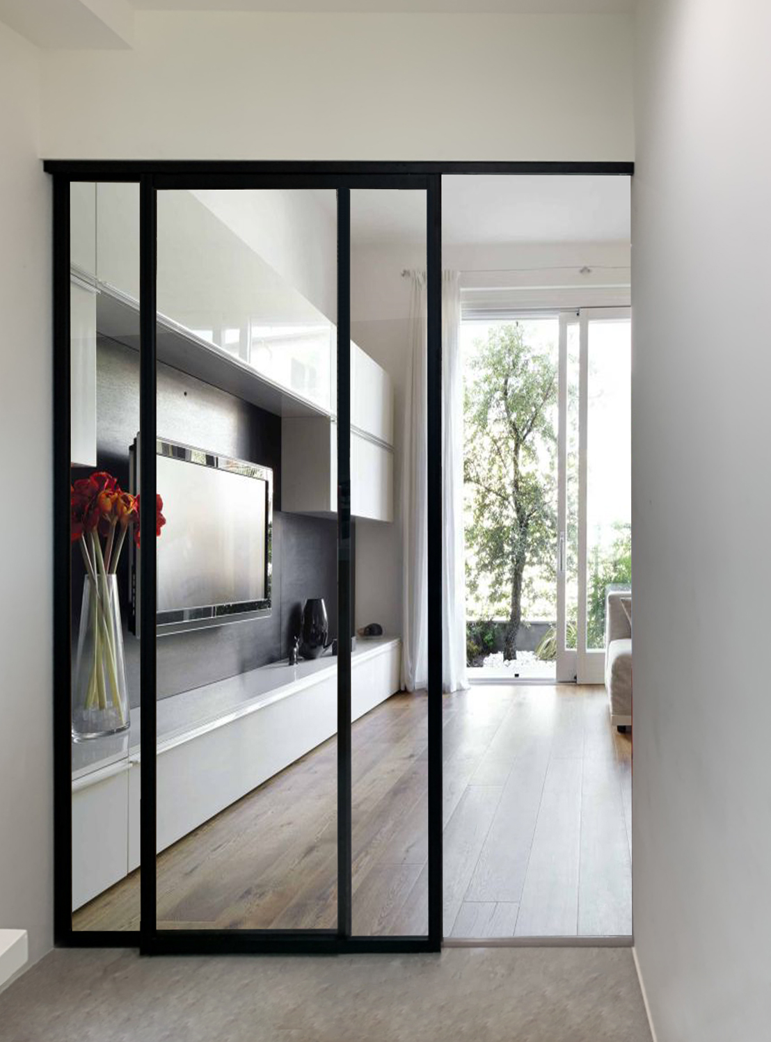 新竹細框拉門安裝