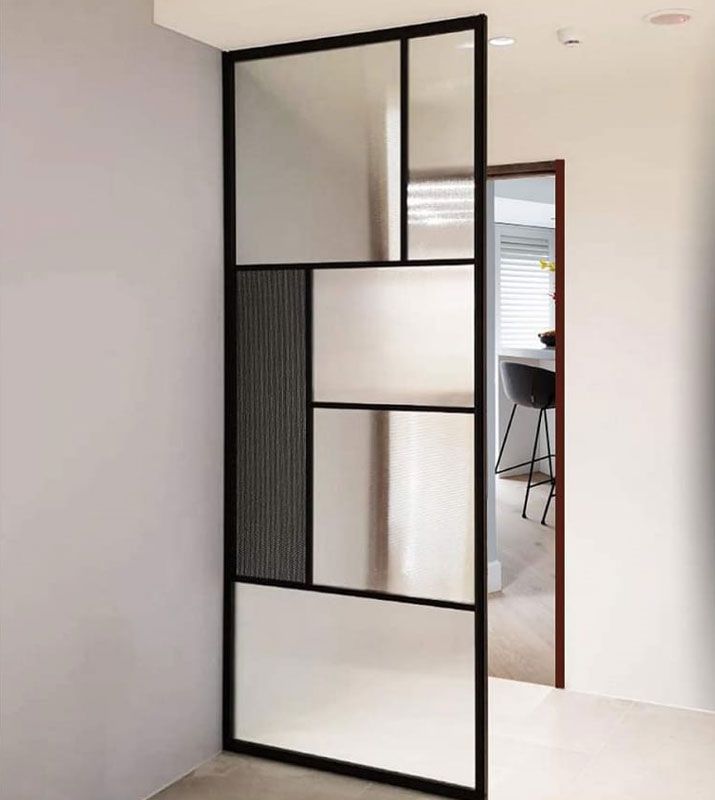 新竹造型細框玻璃門